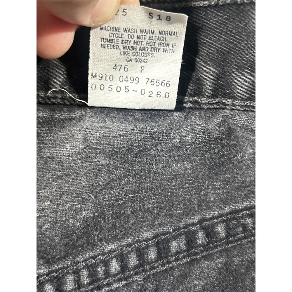 Vintage Levis Jeans Mens 31x30 (Fits 29x29) Faded Black 505 Red Tab Canada 1990s - Picture 6 of 15